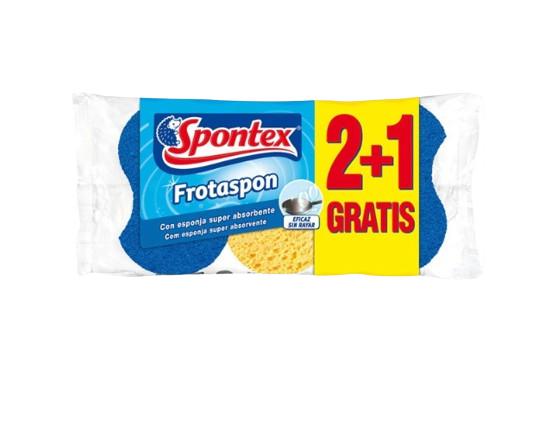 ESPONJA FROTASPON VERDE SPONTEX 2+1UN