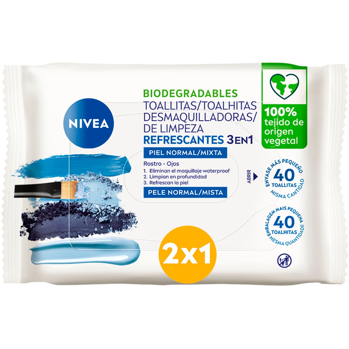 TOALHITAS NIVEA DESMAQ P NORMAIS 20+20UN