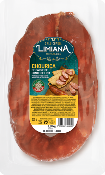 CHOURIÇO DE CARNE PONTE LIMA 170G SALSICHARIA LIMIANA