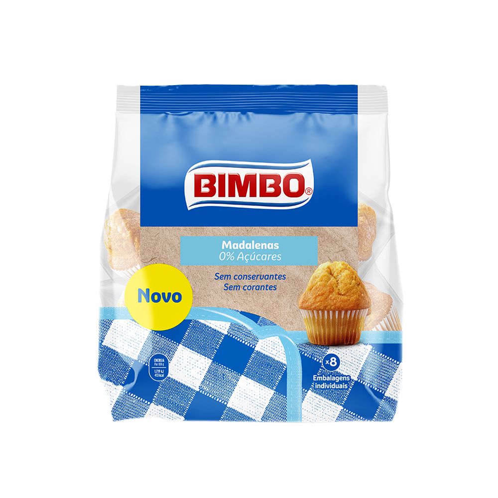MADALENAS BIMBO 0% AÇÚCAR 8UN