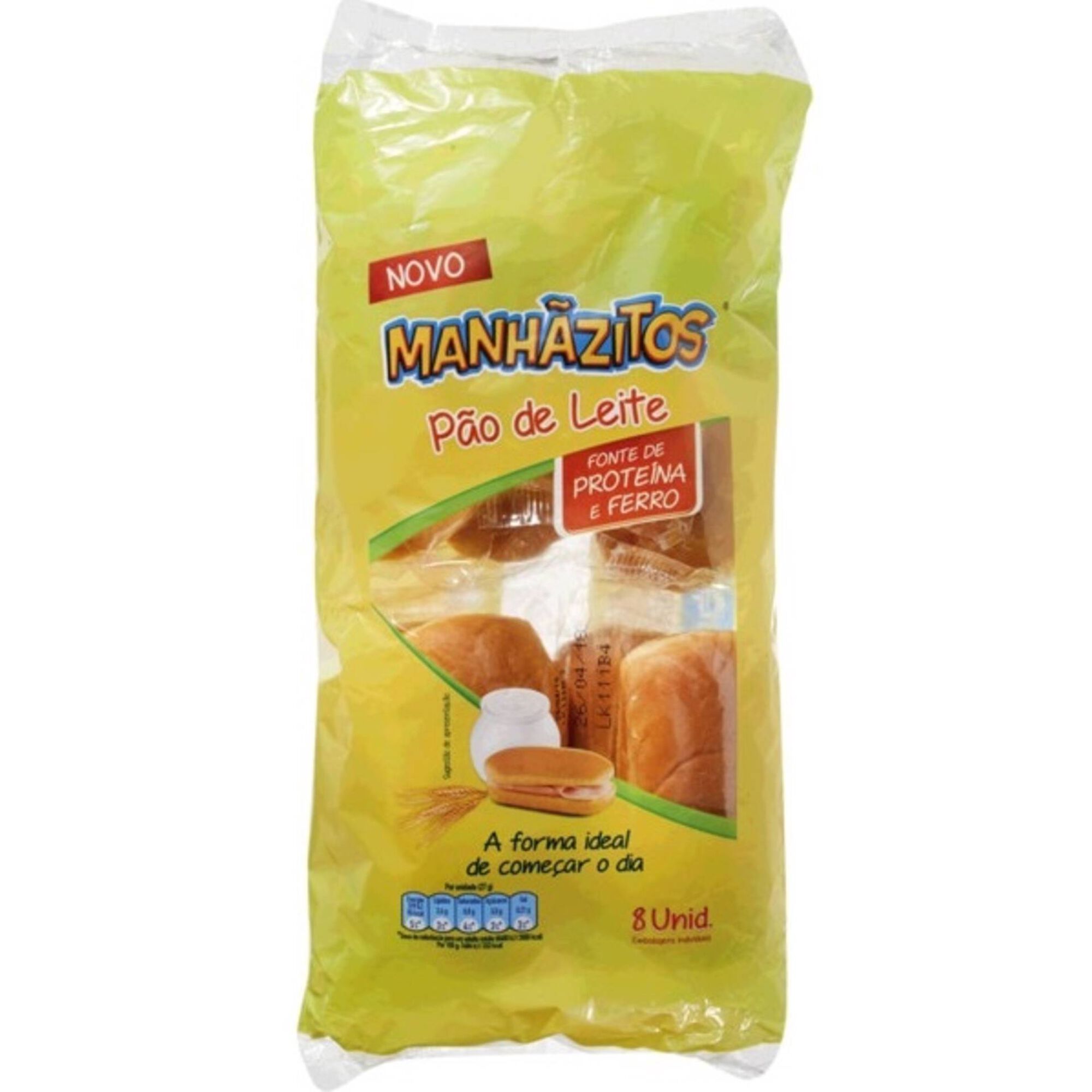 PÃO LEITE MANHAZITOS 8X27GR