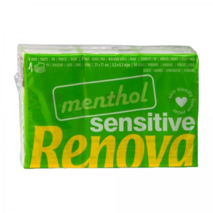 LENÇOS RENOVA MENTOL 6UN