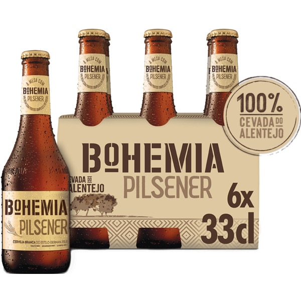 CERVEJA SAGRES BOHEMIA PILSENER 6X33CL