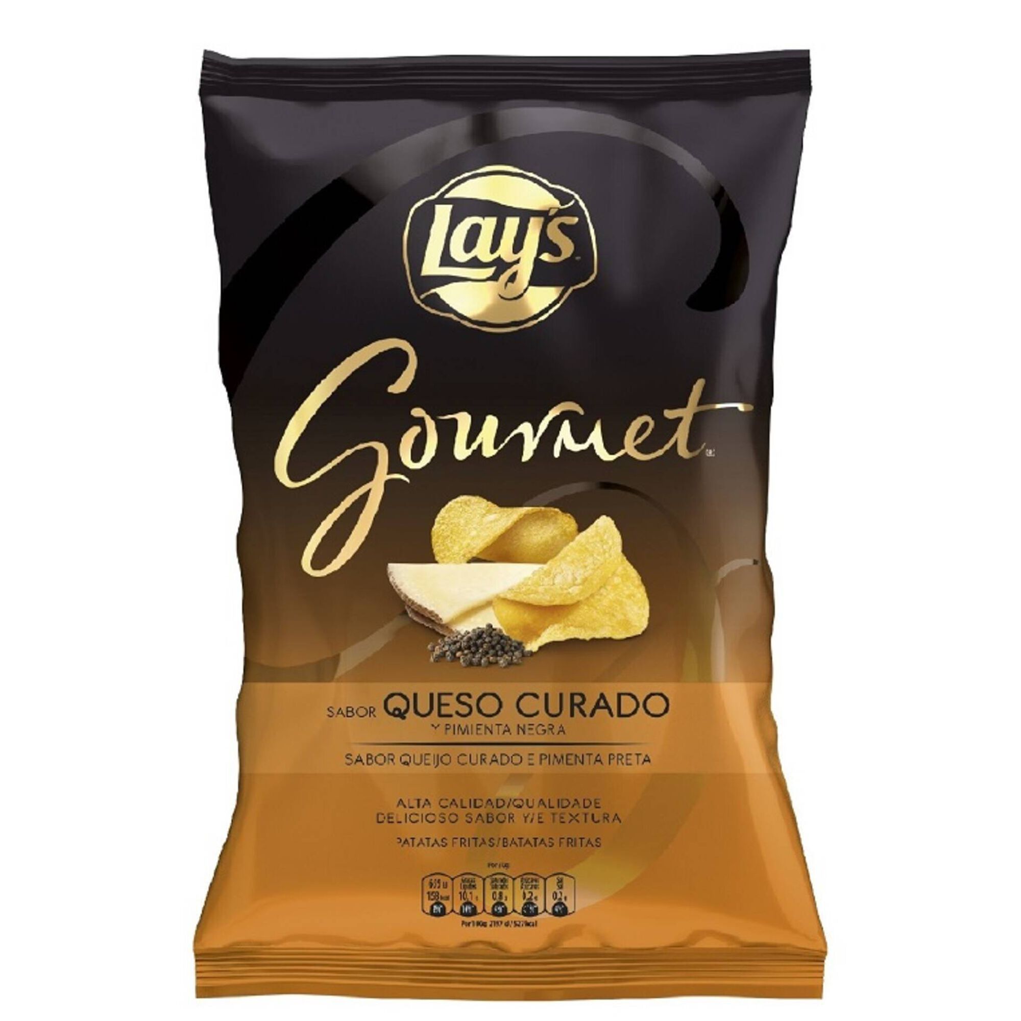 BATATA FRITA LAYS GOURMET QUEIJO CURADO & PIMENTA PRETA 150GR