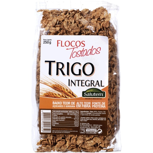 FLOCOS TRIGO INTEGRAL SALUTEM 250GR