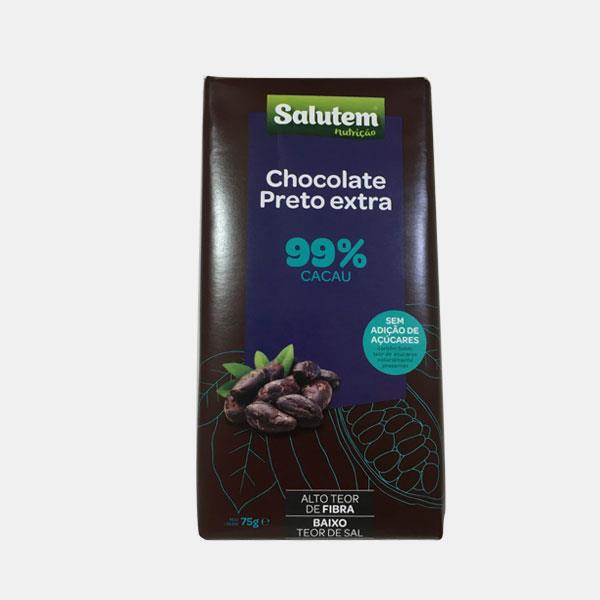 CHOC PRETO 99% SALUTEM 75GR
