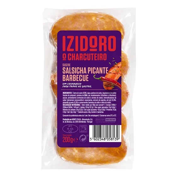 SALSICHAS PICANTE BARBECUE IZIDORO 200GR