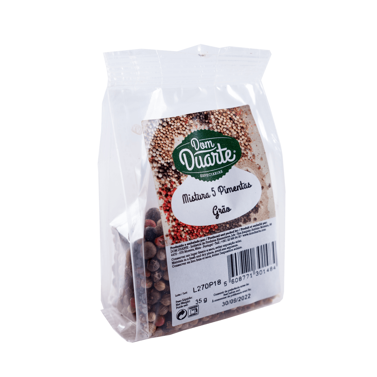 MISTURA 5 PIMENTAS GRÃO DOM DUARTE 35GR