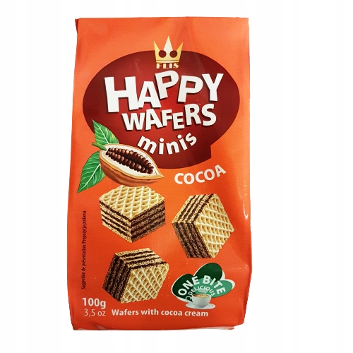 HAPPY WAFERS MINIS CACAU 200GR FLIS