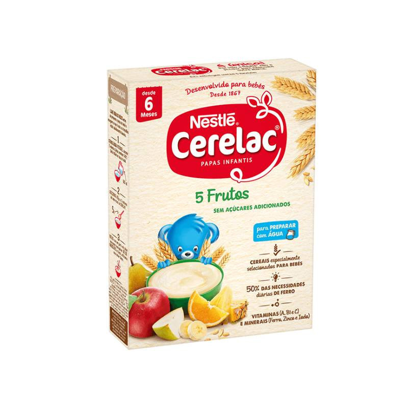 FARINHA LÁCTEA CERELAC 5 FRUTOS SEM AÇÚCARES 250GR