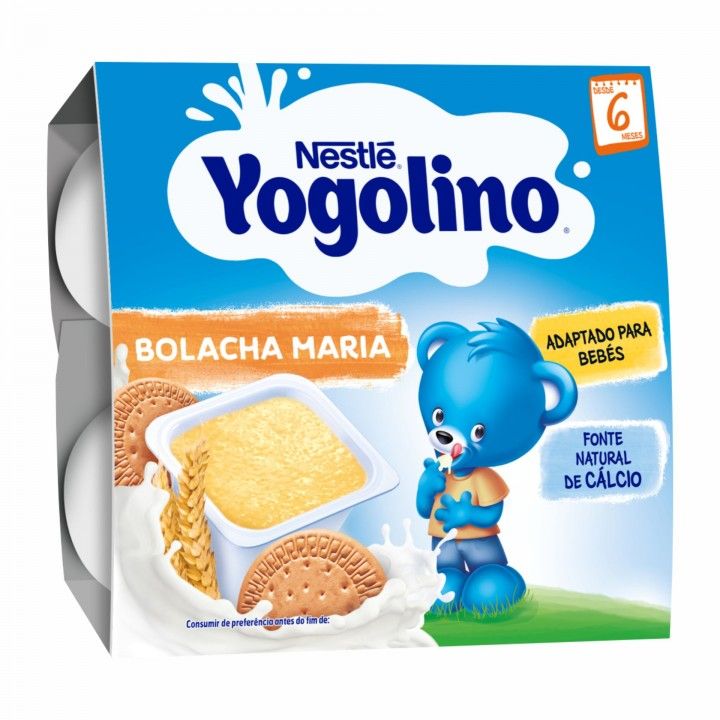 ALIMENTO LÁCTEO YOGOLINO CEREAIS/BOLACHA NESTLÉ 4X100GR