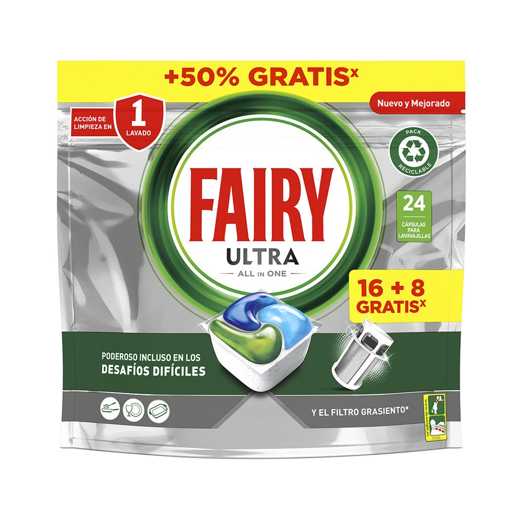 DETERGENTE P/ MÁQUINA LOIÇA FAIRY ULTRA 16+8 PAST
