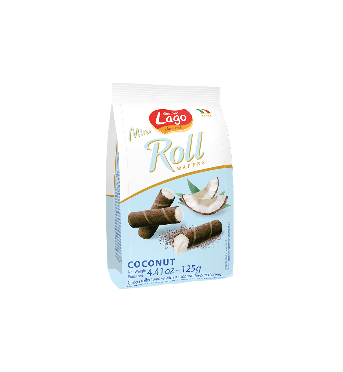 BOL LAGO MINI ROLL COCO 125GR