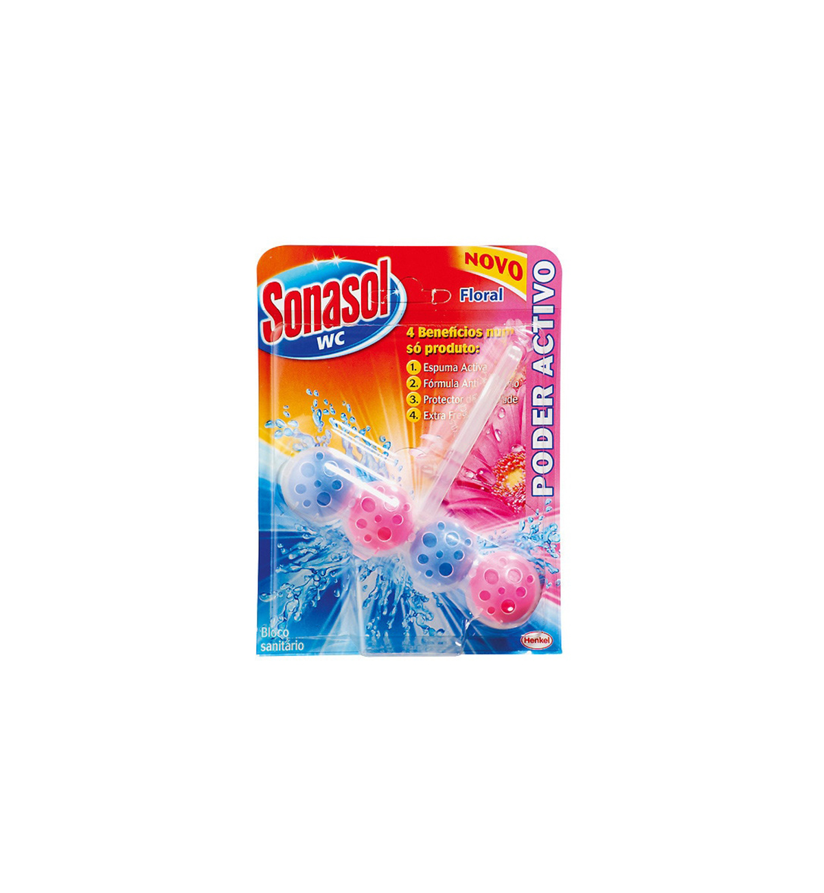 BLOCO SANITARIO SONASOL WC PODER ACTIVO FLORAL 50GR