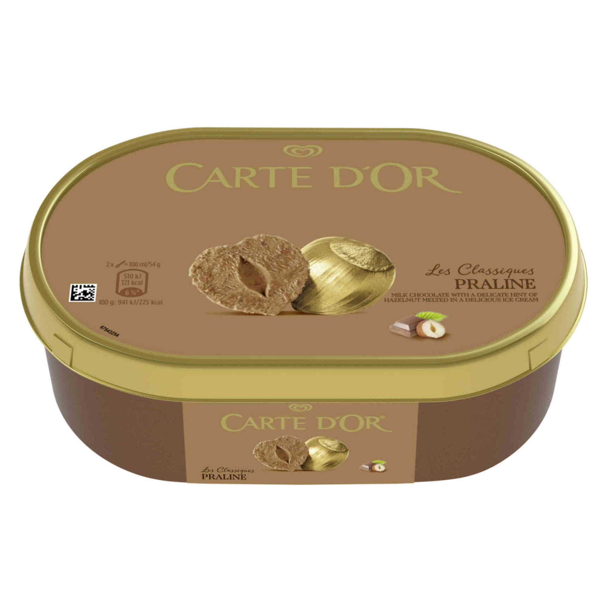 GELADO CARTE D'OR LES CLASSIQUES CHOCOLATE & AVELÂ 750ML