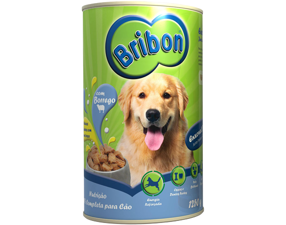ALIMENTO HUMIDO CÃO BORREGO LATA BRIBON 1250G