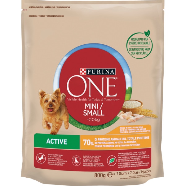 ALIM CÃO PURINA ONE MINI <10 FRANGO 800GR