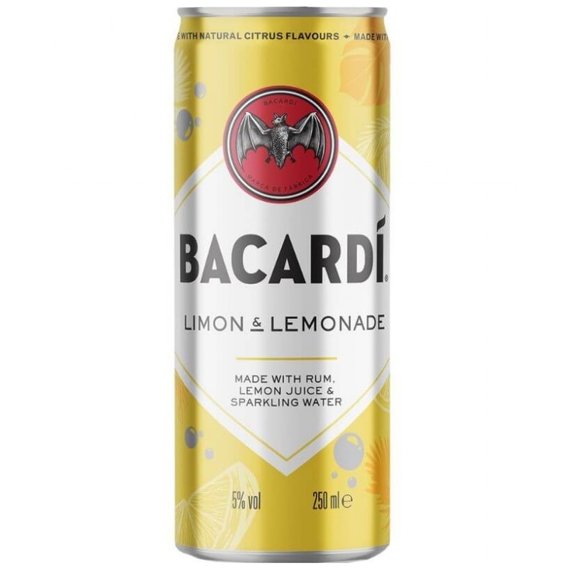 RUM LIMON & LEMONADE BACARDI 25CL