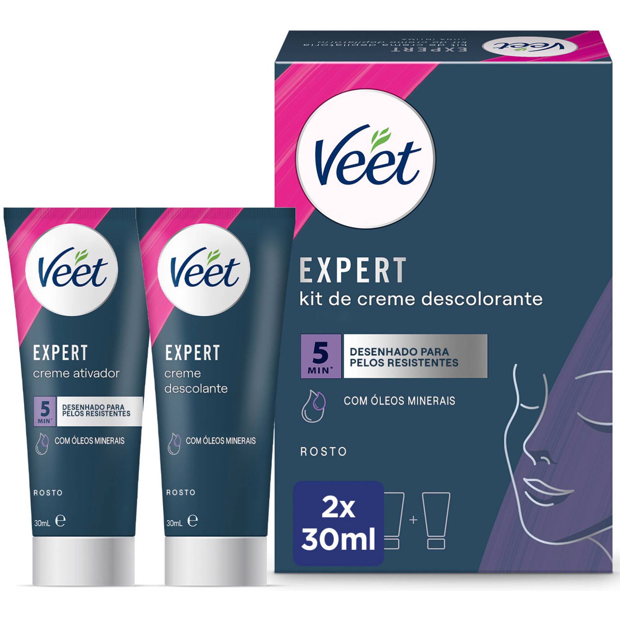 CREME DESCOLORANTE VEET PACK 2UN 2X30ML