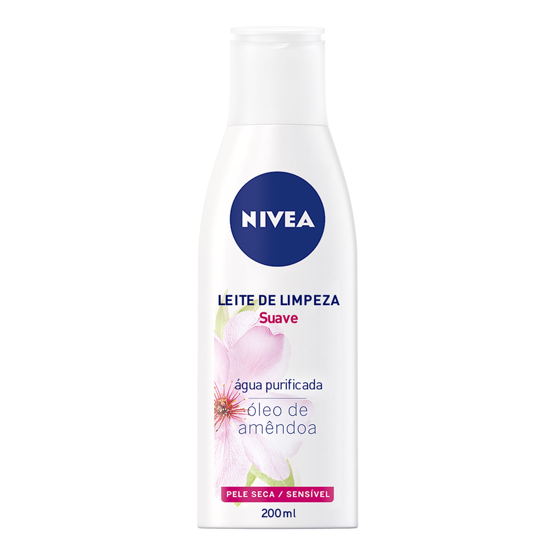 LEITE DE LIMPEZA ROSTO SUAVE ÓLEO DE AMÊNDOA NIVEA 200ML