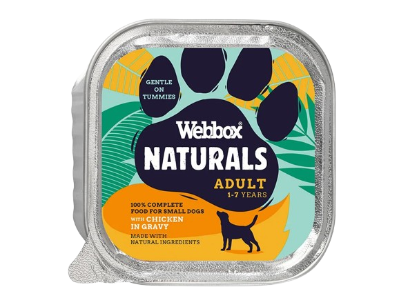 ALIMENTO HÚMIDO CÃO FRANGO EM MOLHO WEBBOX NATURAL 150GR