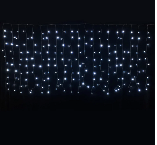 LUZES NATAL CORTINA DLC 31V /200 8F W BRANCA