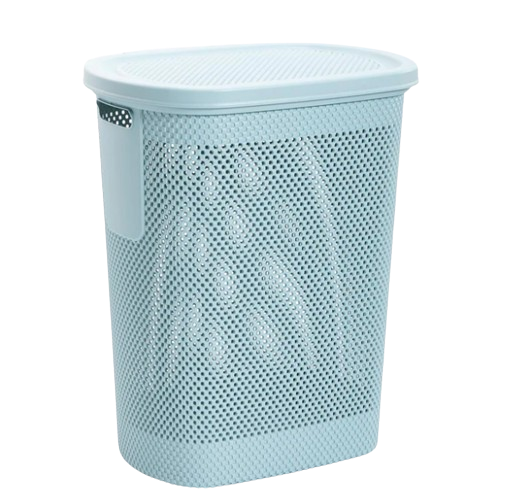 CESTO ROUPA 08 1021 VERDE C/ TAMPA 58L