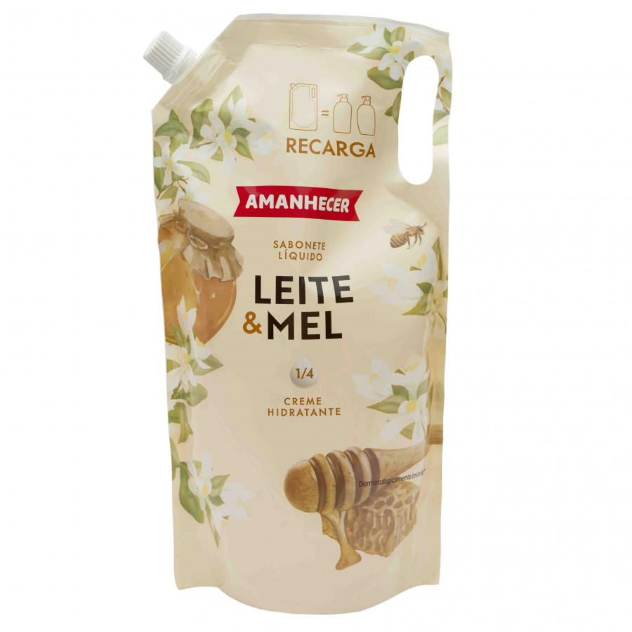 SABONETE LÍQUIDO LEITE&MEL RECARGA AMANHECER 1L