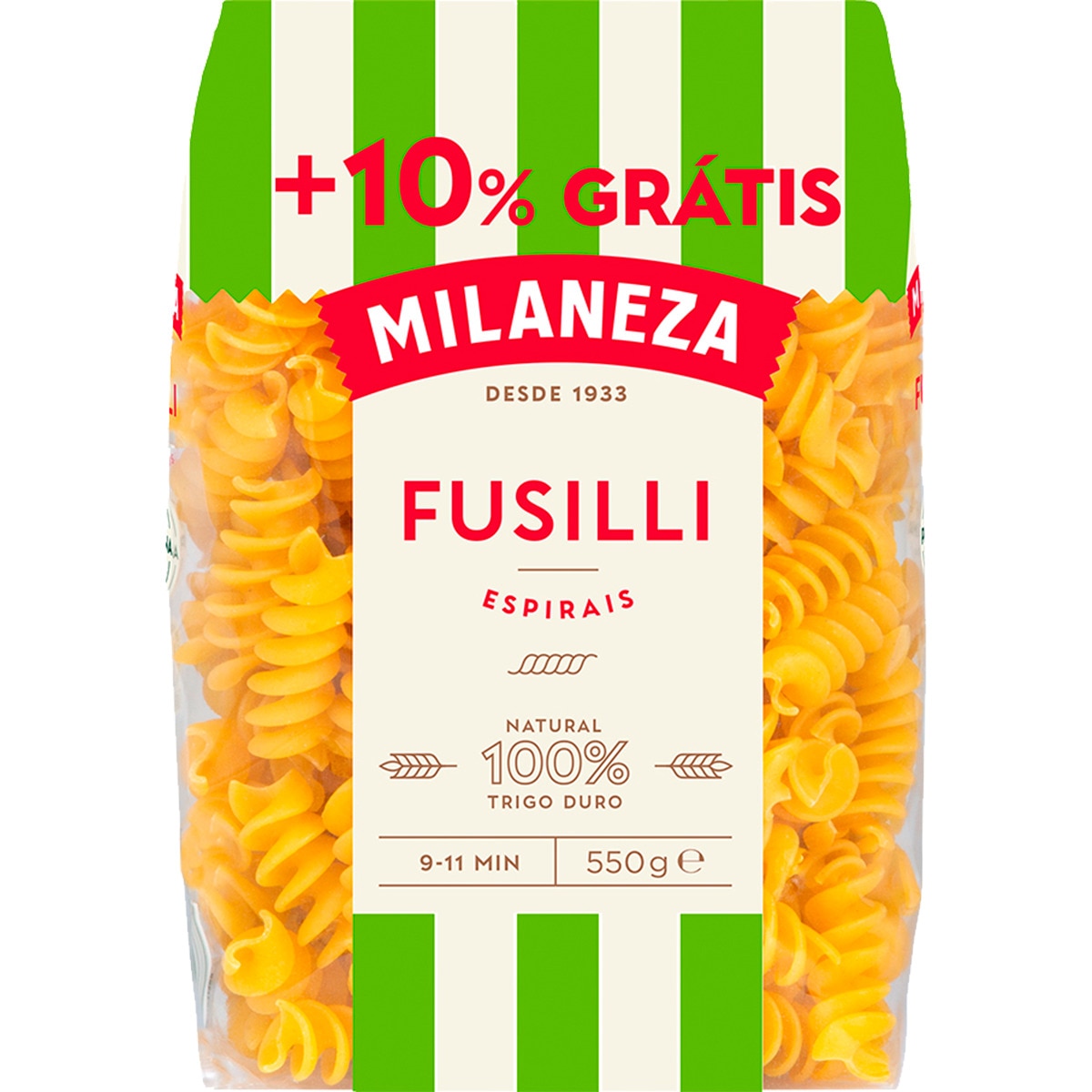 MASSA MILANEZA ESPIRAL FUSILI 500GR + 10%