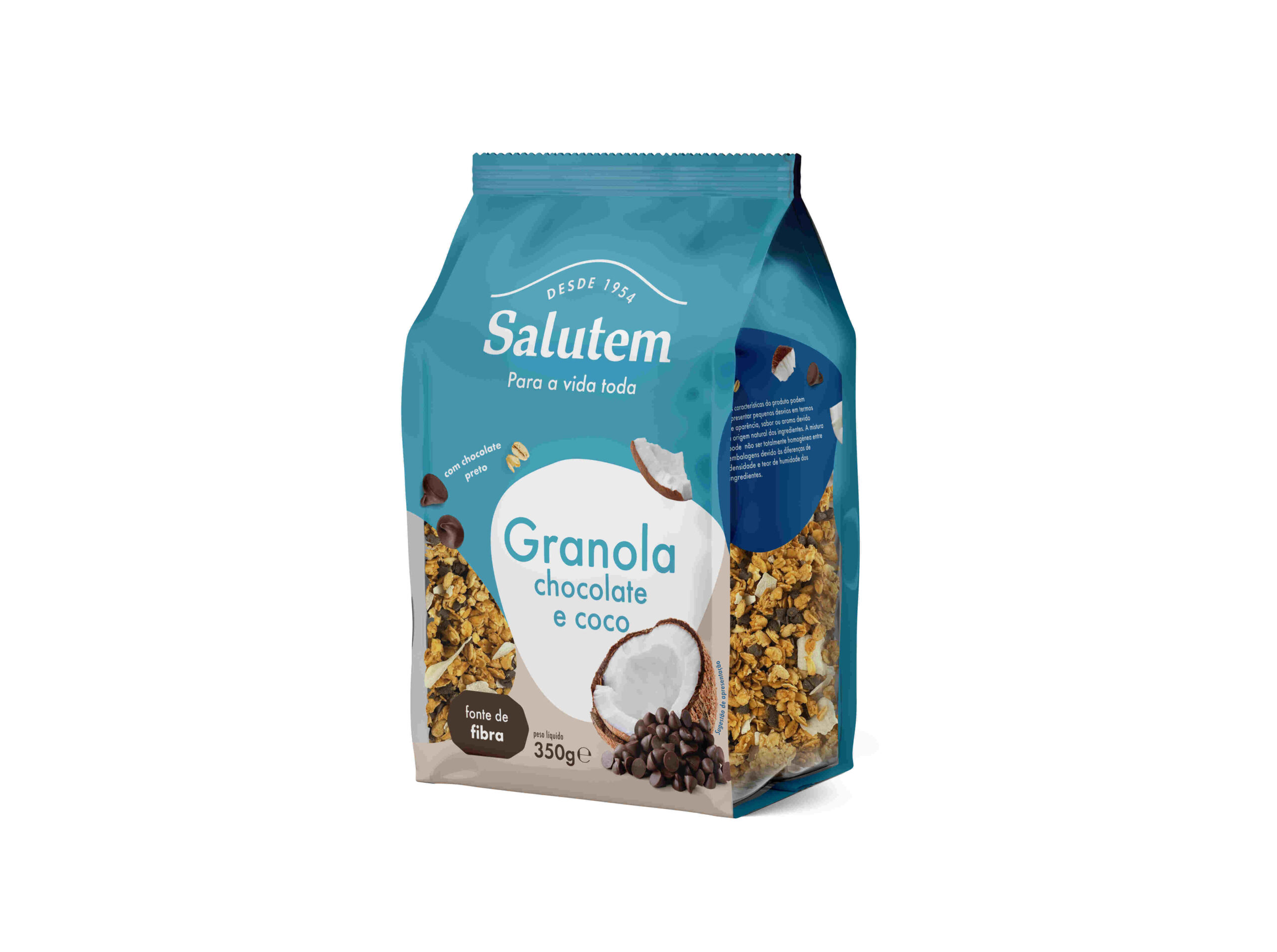 GRANOLA CHOCOLATE E COCO SALUTEM 350GR