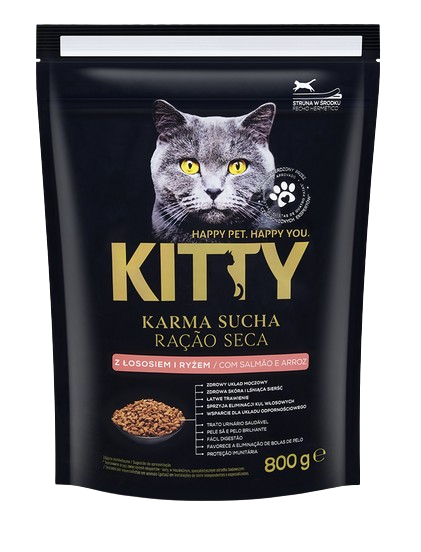 ALIM SECO GATO KITTY SALMÃO / ARROZ 800GR