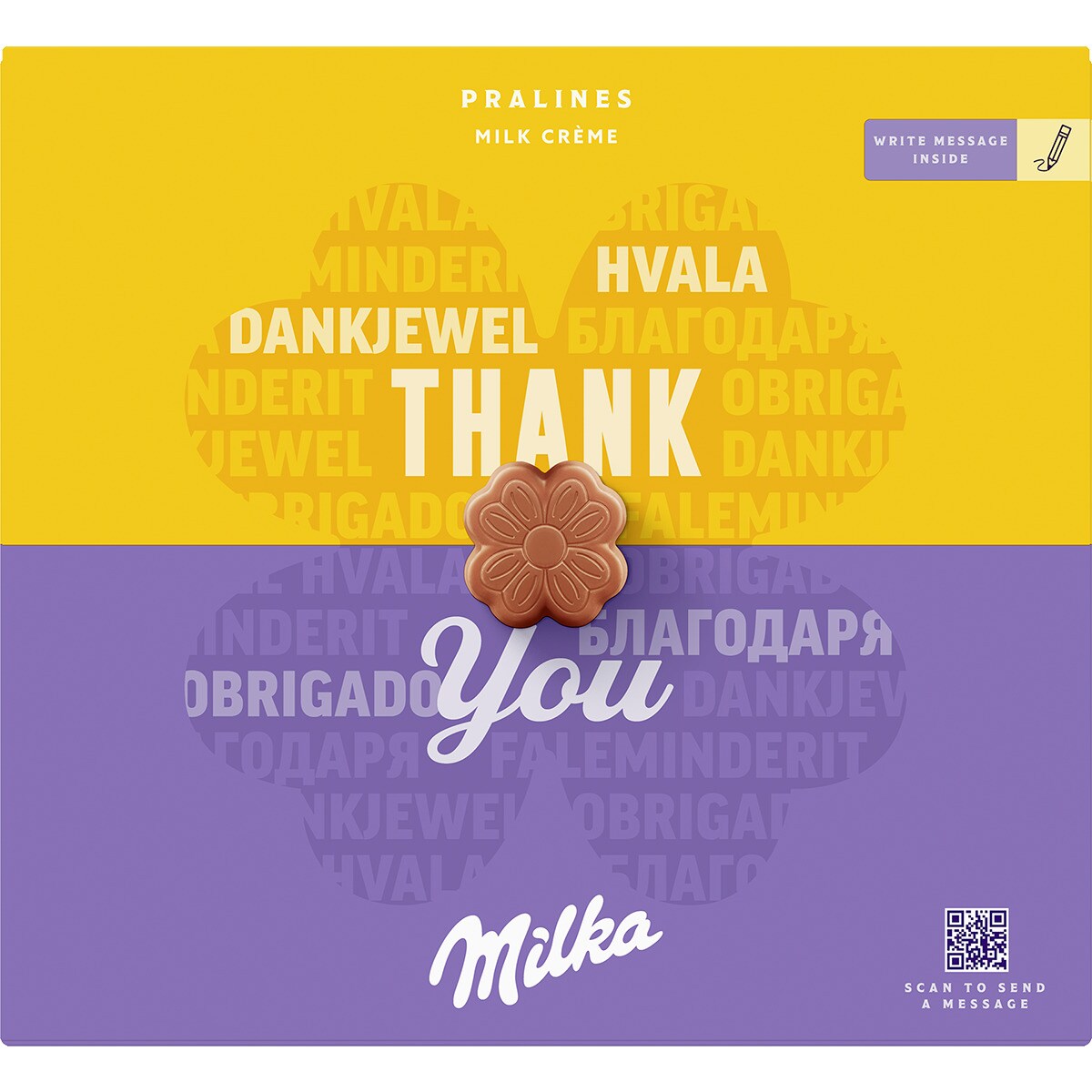 BOMBOM CREME DE LEITE THANK YOU MILKA 110GR