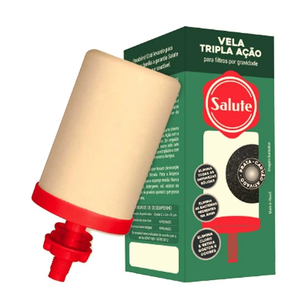 FILTRO P/ ÁGUA TRIPLA AÇÃO SALUTE