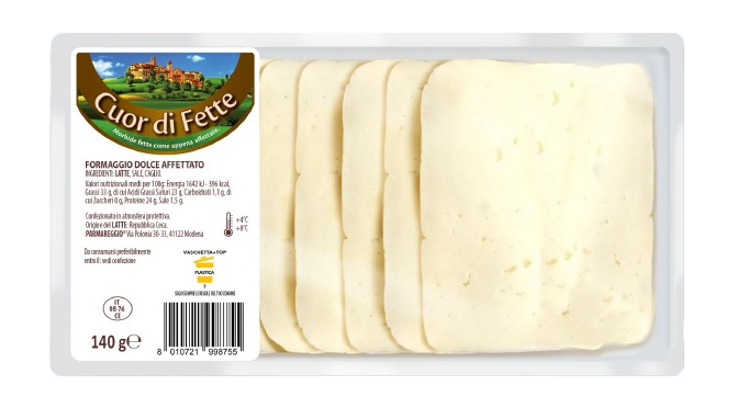 QUEIJO FORMAGGIO PROVOLONE DOLCE AFFETATOP CUOR DI FETTE FATIAS 140GR