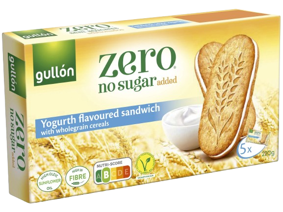 BOLACHA SANDWICH YOGUTE 0% AÇÚCAR GULLÓN 220GR