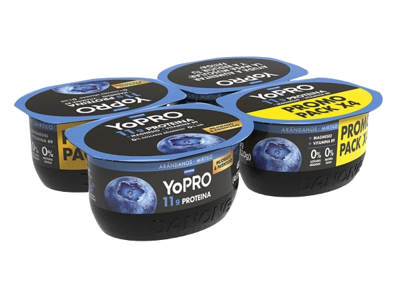 IOGURTE YOPRO MIRTILO 4X120GR