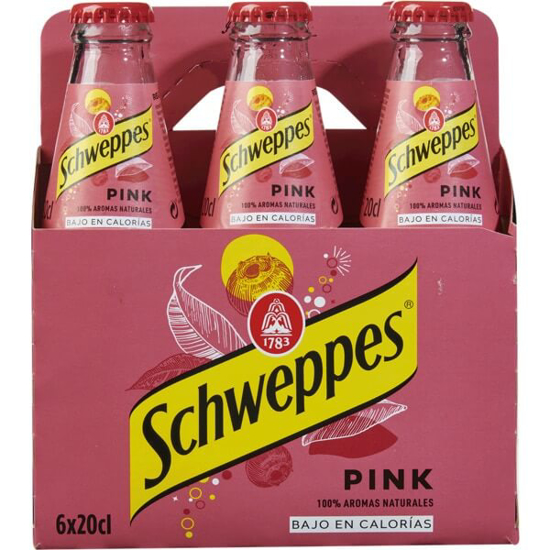 ÁGUA TÓNICA SCHWEPPES PINK 6X20CL