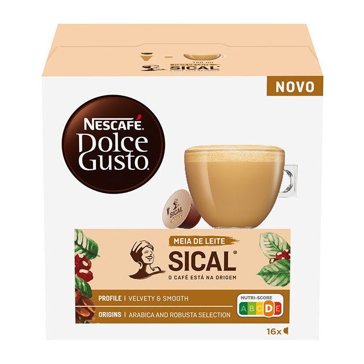 MEIA DE LEITE SICAL DOLCE GUSTO 16 CÁPSULAS