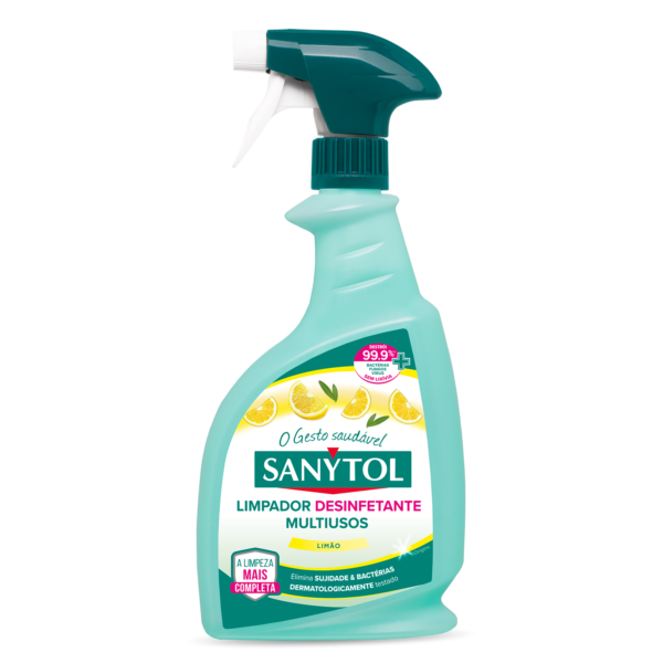 DETERGENTE DESINFETANTE MULTIUSOS LIMÃO SANYTOL 750ML