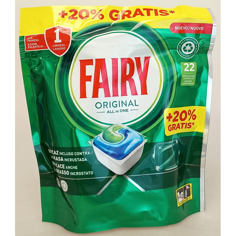 DET MAQ LOIÇA ALL IN ONE FAIRY 18+4PASTILHAS