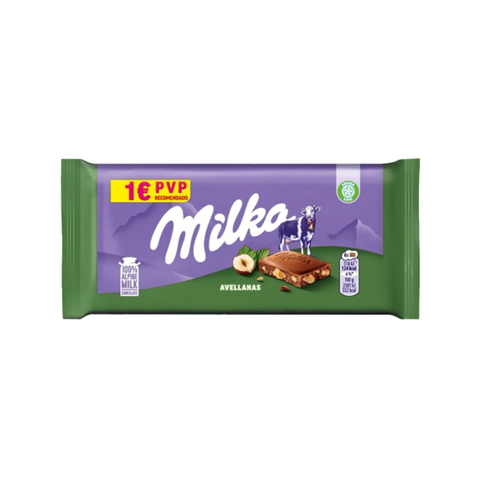TABLETE CHOCOLATE AVELÃS MILKA 45GR
