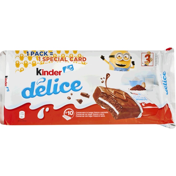 CHOCOLATE SNACK KINDER DELICE 10X39GR