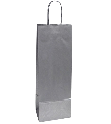 SACO DE PRENDA GARRAFA ASA PRATA 39,5X14CM
