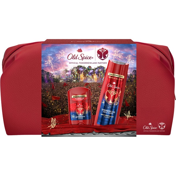 CONJUNTO TOMORROWLAND STICK + GEL + BOLSA OLD SPICE