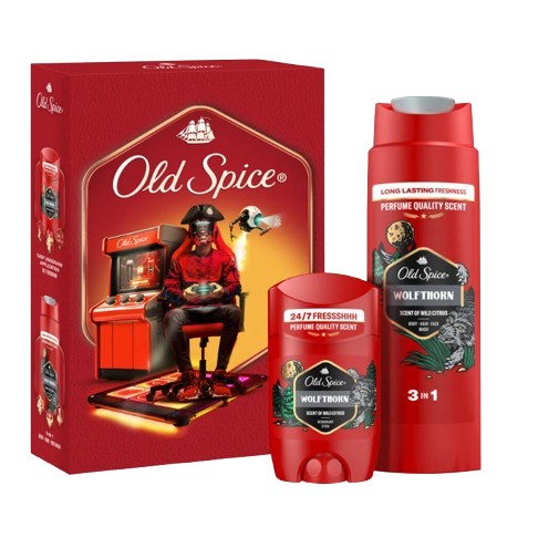 CONJUNTO WOLFTHORN STICK + GEL OLD SPICE