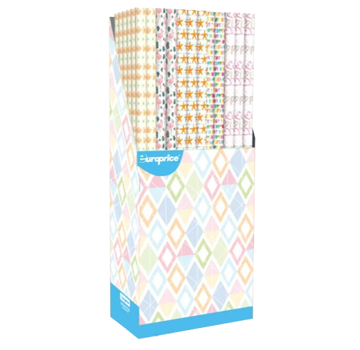PAPEL EMBRULHO MELODY SORTIDO EUROPRICE 70CMX2MT