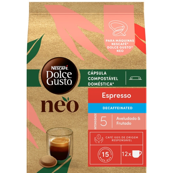 CAFÉ EXPRESSO DESCAFEINADO DOLCE GUSTO NEO 12 CÁPSULAS