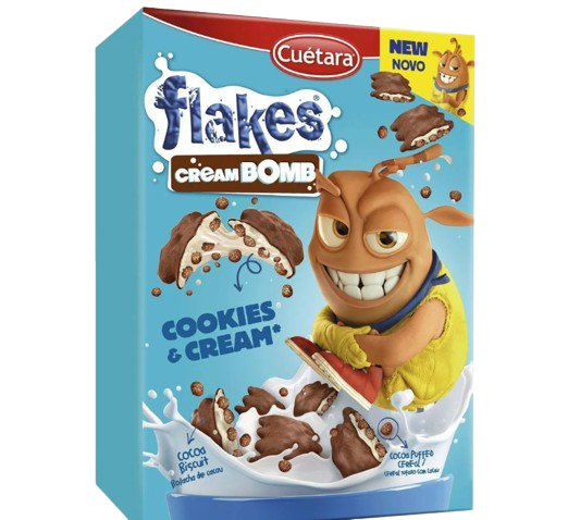 BOLACHA CHOCO FLAKES CREAM BOMB CUETARA 350GR