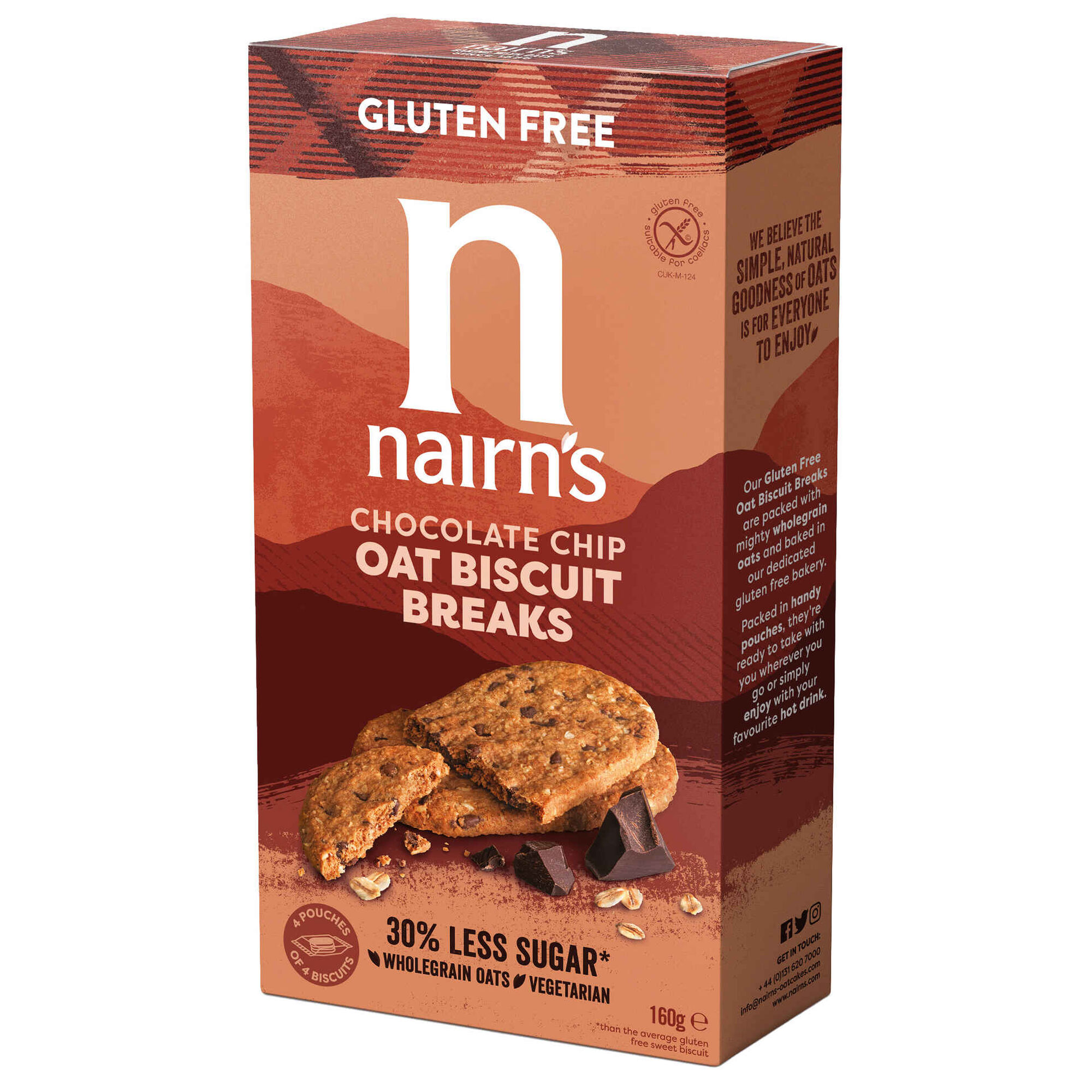 BOLACHA PEPITAS CHOCOLATE NAIRN'S 160GR