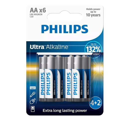 PILHAS PHILIPS ULTRA ALCALIN LR06 BL4+2